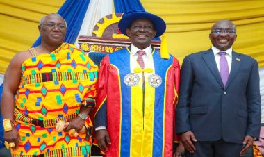 Dr. Bawumia eulogises Dr. Addo Kufuor as he becomes new Chancellor of KsTU