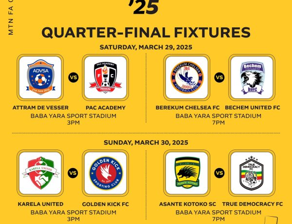 ACCRA: FA CUP QUARTER-FINAL MATCHES